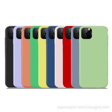 Custom Soft Tpu Cellphone Mobile Cover Bulk Liquid Silicone Phone Case For Iphone 11 X 8 7 6 Plus